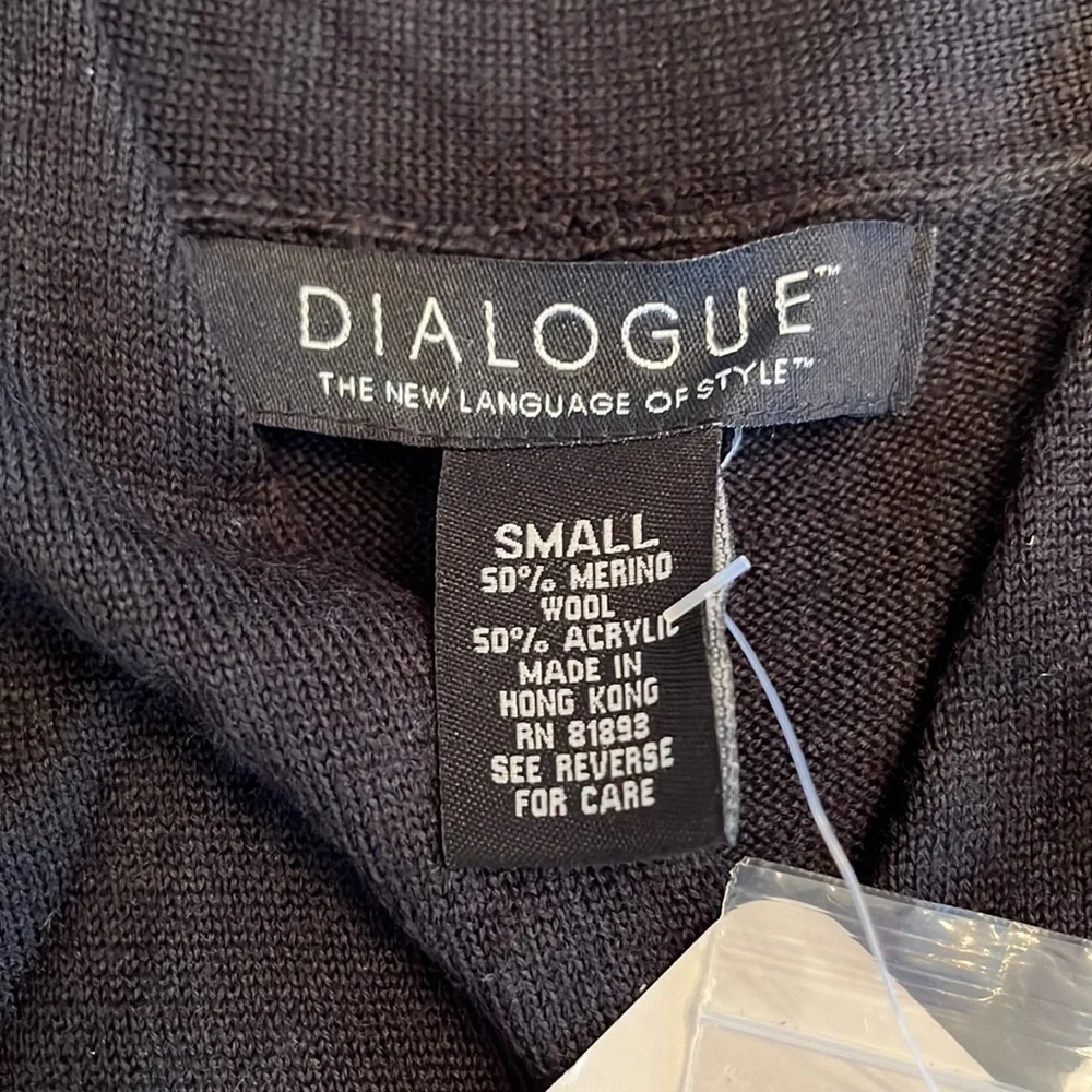 NWT from QVC Small Black Dialogue Maxi Dress Washable in Wool/Acrylic - Picture 7 of 10